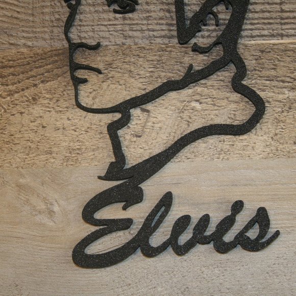 ELVIS Face 2D Wall Decor 8" 3D Printed Wall Art Minimalist Line Gift Fan Art - Picture 3 of 7